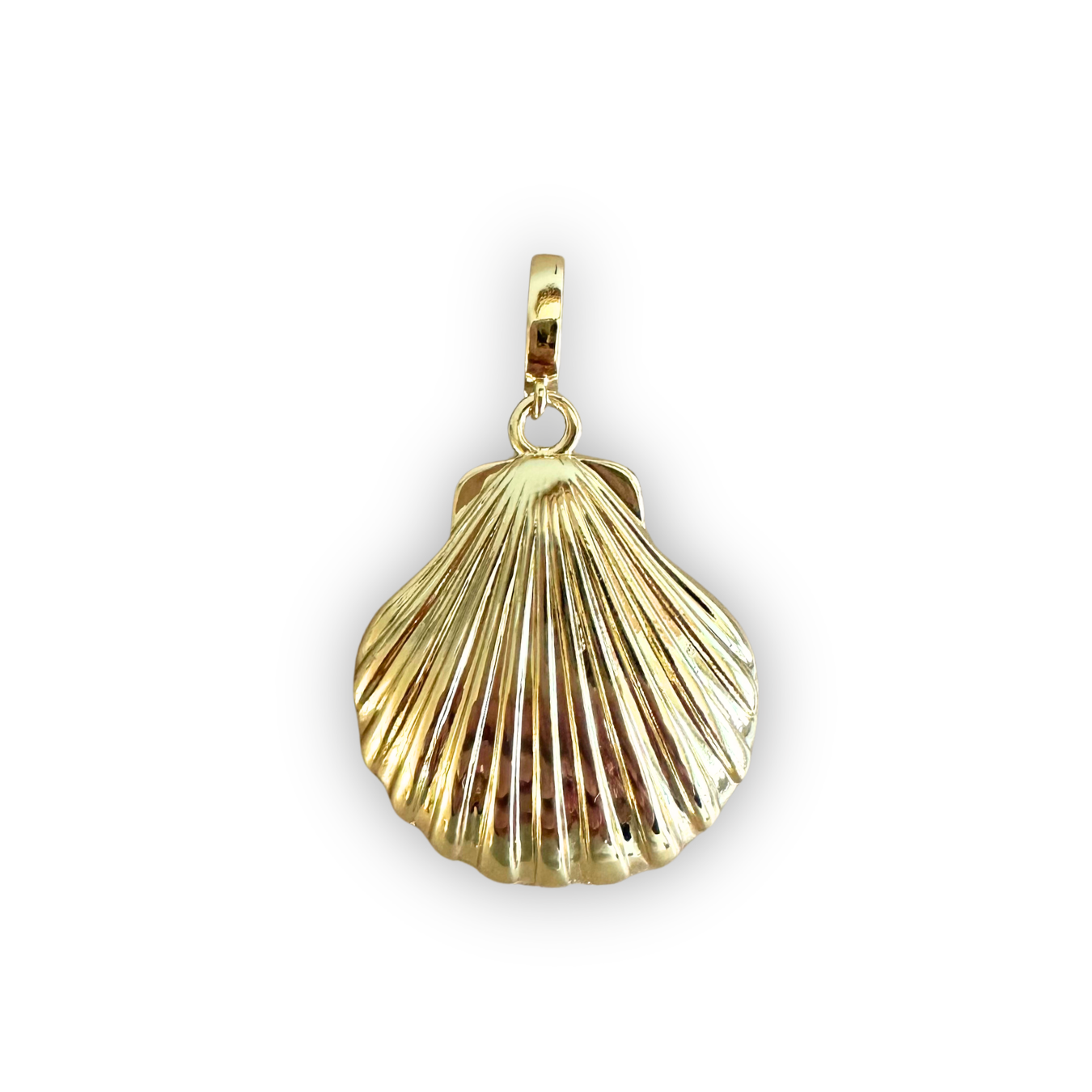 Gold Filled Scallop Shell Clip-On Charm
