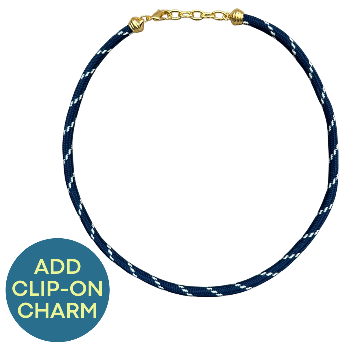 Navy Blue Cord Necklace