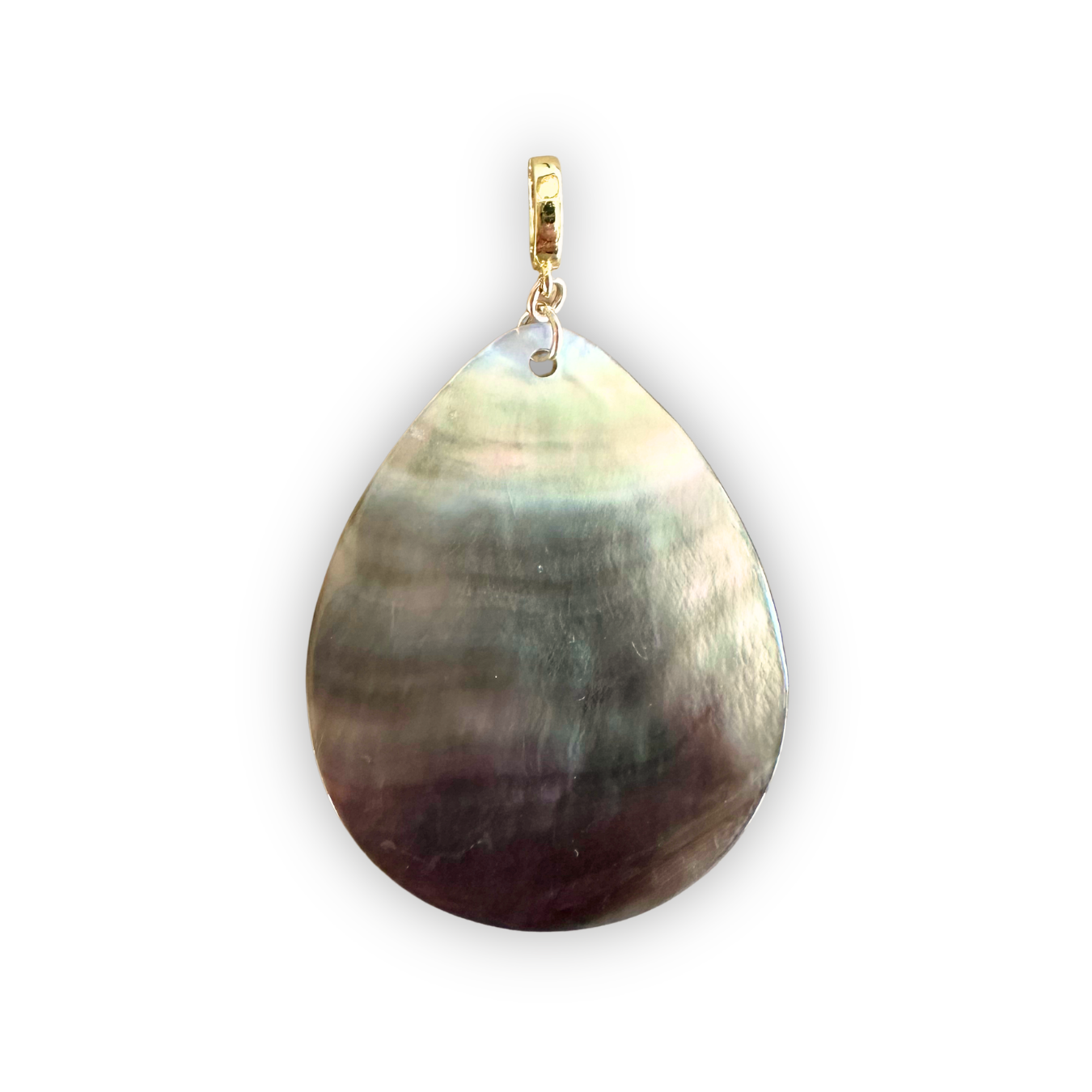 Natural Iridescent Shell Clip-On Charm