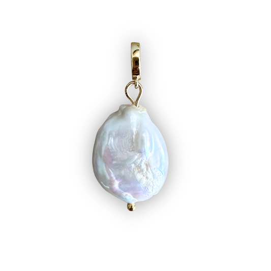 Natural Freshwater Pearl Clip-On Charm