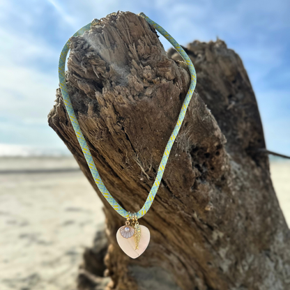 Blue-Green Cord Necklace