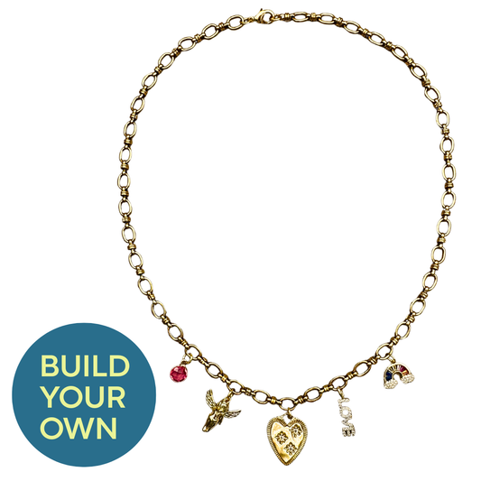 Gold Plated Custom Charm Necklace