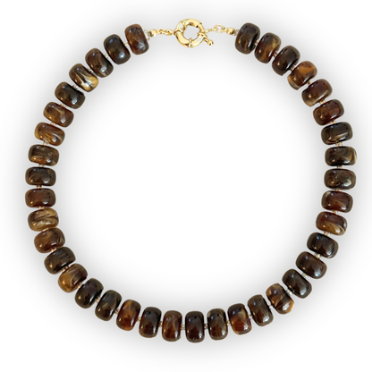 Hazelnut Latte Beaded Necklace