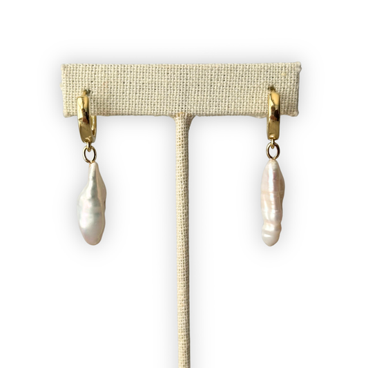 Long Freshwater Pearl Dangle Earrings