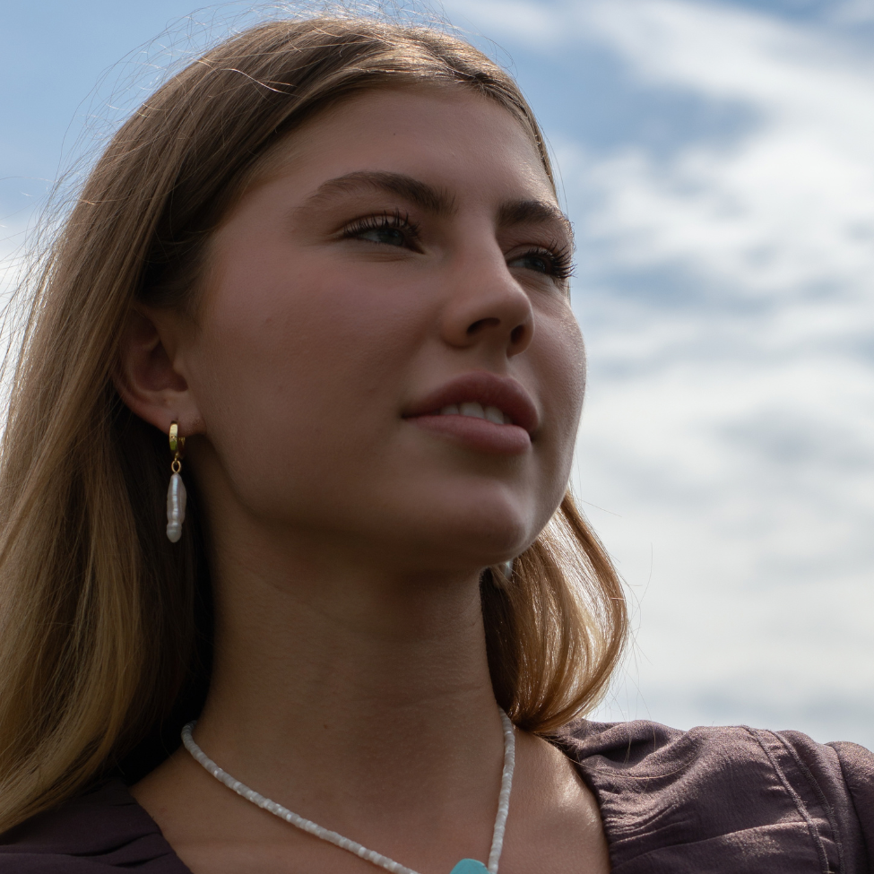 Long Freshwater Pearl Dangle Earrings