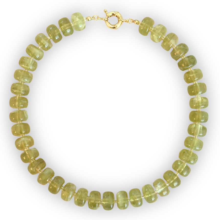 Matcha Latte Beaded Necklace