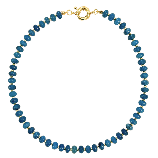 Ocean Blue Beaded Stone Necklace