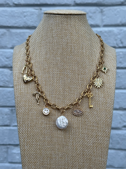 Gold Plated Custom Charm Necklace